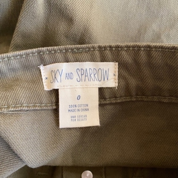 𝅺SKY and sparrow‎ olive green mini skirt size-0 - Picture 6 of 7